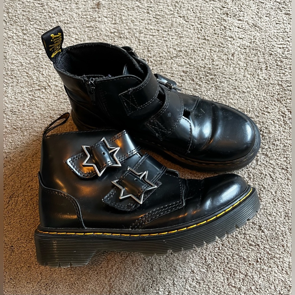 Dr. Martens Youth size 3 Black Star Buckle Boots